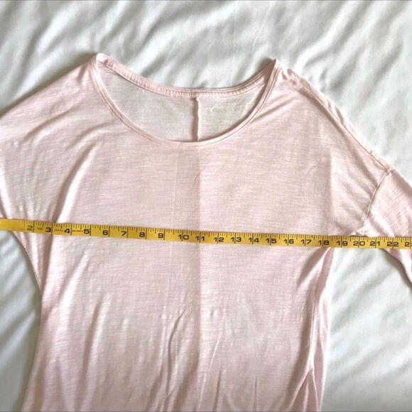 American Eagle AEO Womens Top XXS Pink Jegging T Tee Shirt Hi Lo Round Neck MINT - Picture 8 of 10